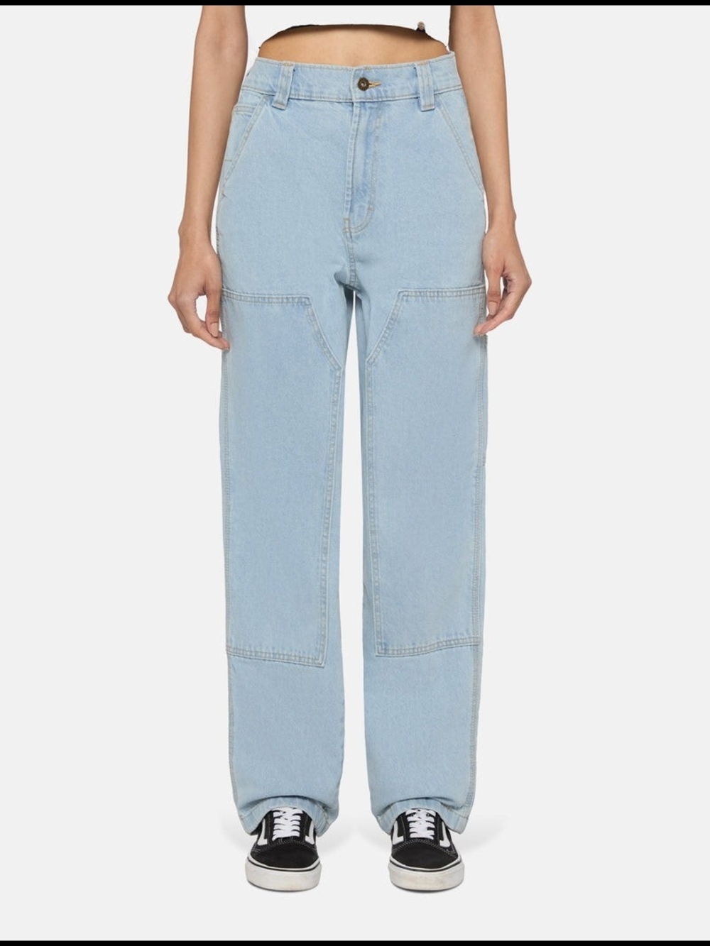 Dickies Women's Light Blue Double Knee Denim Jeans NWT